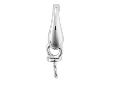Clip De Engaste Para Perla De 9 A 10 Mm, Oro Gris De 18 Quilates Rodiado. Ref. Pec038 - Imagen Estandar - 2