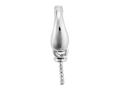 Asa Para Perla De 5 A 9 Mm, Oro Blanco De 18 Quilates Rodiado. Ref. Pec044 - Imagen Estandar - 2