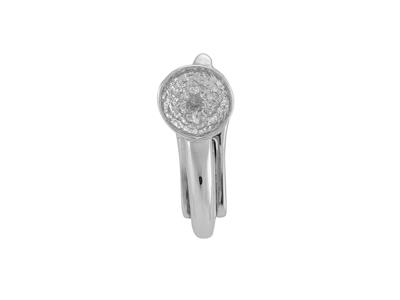 Sistema Para Orejas No Perforadas Con Capuchón, Oro Blanco De 18k Rodiado. Ref. 048, Par - Imagen Estandar - 2
