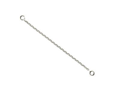 Cadena De Seguridad Para Pulsera De6cm, Eslabn Forat Redondo De 1, 17mm, Oro Blanco De 18 Quilates Rodo