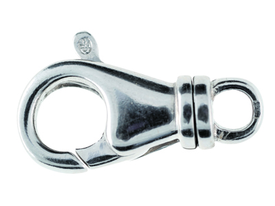 Cierre De Esposas Con Anilla Giratoria De 21 mm, Oro Blanco De 18k. Referencia. 27013 - Imagen Estandar - 1