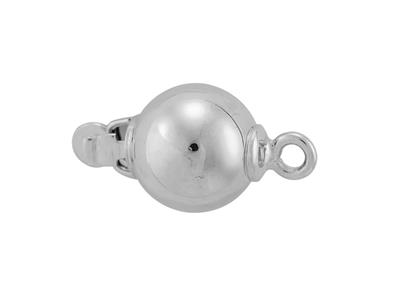 Cierre Inperdible, Bola Lisa De 8mm, Oro Blanco De 18 K Pd6,50