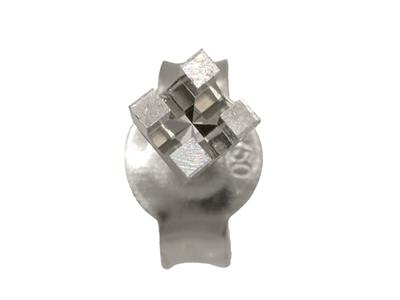 Pendiente Listo Para Engastar Con 4garras Cuadradas, Para Piedra De 1 ,30 mm, Oro Blanco De 18k Rodiado, - Imagen Estandar - 3
