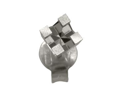 Pendiente Listo Para Engastar Con 4garras Cuadradas, Para Piedra De 2 ,70 mm, Oro Blanco De 18k Rodiado, R Unidad - Imagen Estandar - 3