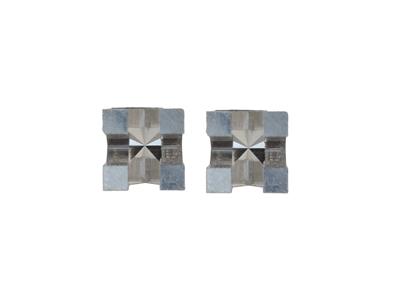 Pendiente Listo Para Engastar Con 4garras Cuadradas, Para Piedra De 1 .80mm, Oro Blanco 18k Rodiado, La Pr Unidad - Imagen Estandar - 3