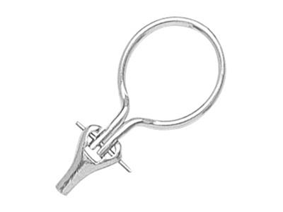 Sistema Orejas Raqueta 20 mm, Oro Gris 18k Pd 10. Ref. 7300-ter, El Par - Imagen Estandar - 1