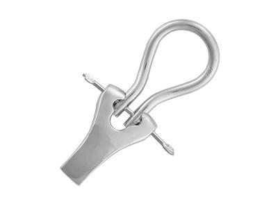 Sistema Orejas Raqueta 13 mm, Oro Gris 18k Pd 10. Ref. 7338, Par - Imagen Estandar - 1