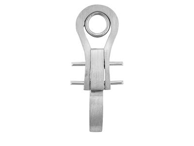 Sistema De Oreja Clip 16 mm, Oro Blanco 18k Pd 6. Ref 7329-ter, Par - Imagen Estandar - 2