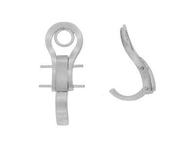 Sistema De Oreja Clip 18 mm, Oro Blanco 18k Pd 6. Ref 7304-bis, Par - Imagen Estandar - 1