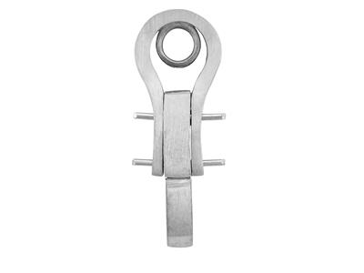 Sistema De Oreja Clip 18 mm, Oro Blanco 18k Pd 6. Ref 7304-bis, Par - Imagen Estandar - 2