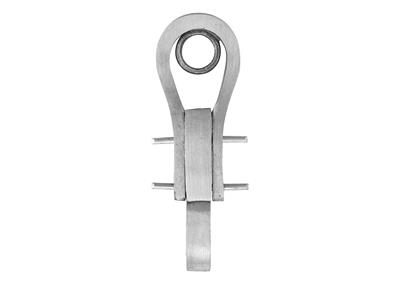 Sistema De Clip Para Orejas 20 mm, Oro Blanco 18k Pd 6. Ref. 7304-ter,el Par - Imagen Estandar - 2