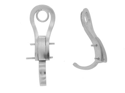 Clip Ear System 22 Mm, Oro Blanco 18k Pd 6. Ref. 7335-bis, El Par