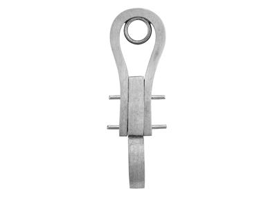 Sistema Clip Orejas 22 mm, Oro Blanco 18k Pd 6. Ref. 7335-bis, Par - Imagen Estandar - 2