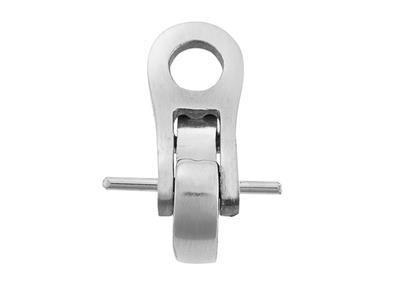 Sistema Clip Orejas 12 mm, Oro Blanco 18k Pd 6. Ref 7349-bis, Par - Imagen Estandar - 2