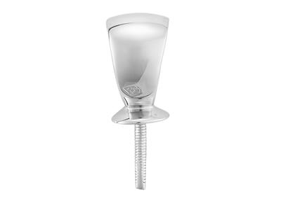 Fianza Para Perla De 8 mm, Oro Blanco De 18k Rodiado. Ref. Be081 - Imagen Estandar - 2