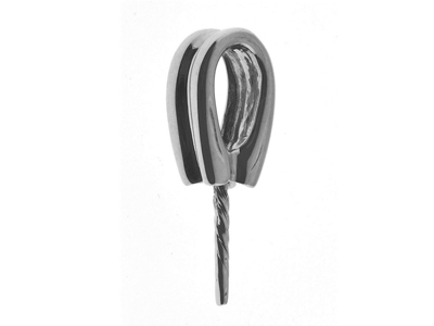 Fianza Para Perla De 8 a 9 mm, Orgris Rodiada De 18k. Ref. Be146 - Imagen Estandar - 1