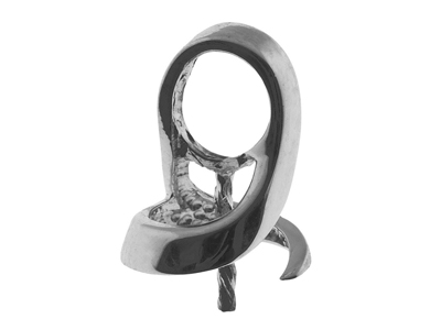 Fianza Aligerada Para Perla De 8 a 9 mm, Oro Blanco De 18k Rodiado. Ref. Be223 - Imagen Estandar - 1