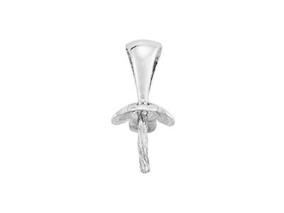 Fianza Para Perla De 6 a 9 mm, Oro Gris 18k. Ref. Be136 - Imagen Estandar - 1