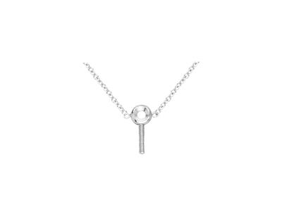Collar De Malla For\at, Con 5 Soportes Para Varillas Para Perlas Y 5 Engastes Para Piedras De 0,01 Ct, 42 - Imagen Estandar - 3