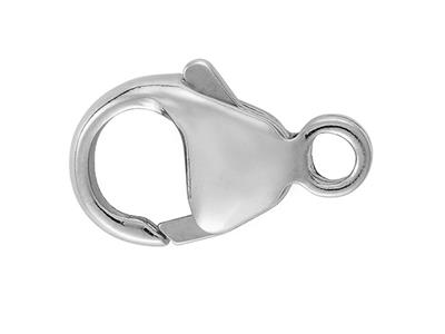 Cierre De Manilla Abombado Estampado Con Anilla Integrada De 13 mm, Oro Blanco De 18 Quilates Rodiado. Re - Imagen Estandar - 1