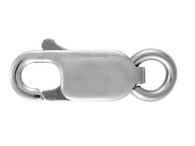 Cierre Menotte Plano Con Anilla Libre 8,30 mm, Oro Blanco 18k Pd 6. Ref. 17059 - Imagen Estandar - 1