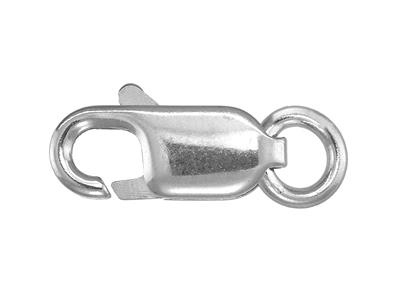 Fermoirs Plats Rectangle 9,7 X 3,8 MM Or Gris 18k - Imagen Estandar - 1