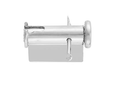 Sistema De Broche Gancho Bomba 6 mm, Oro Blanco De 18 K Pd 12,5. Ref. 07211-1 - Imagen Estandar - 1