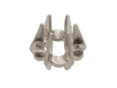 Engaste De Espejo 6 Garras Para Piedra Redonda De 3,5 mm, Oro Gris 18kpd 12,5. Ref. 01232 - Imagen Estandar - 1