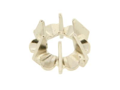 Engaste De Espejo 6 Garras Para Piedra Redonda De 3,5 mm, Oro Gris 18kpd 12,5. Ref. 01232 - Imagen Estandar - 2