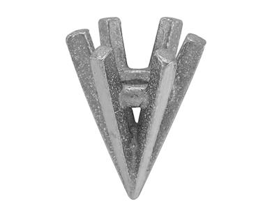 Engaste De 6 Garras Para Piedra Redonda De 6,50 MM 1,25  Ct , Oro Blanco De 18 K Pd12,5. Ref. 01448 - Imagen Estandar - 1