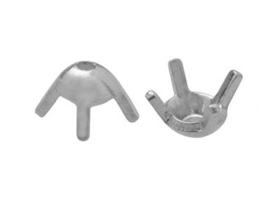 Engaste De 4 Garras Para Piedra Redonda De 2,1 Mm, Oro Blanco De 18 Quilates Pd 12,5. Ref. 01410 - Imagen Estandar - 3