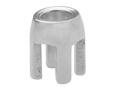 Engaste De 4 Puntas Para Piedra Redonda De 2,5 mm, Oro Blanco De 18 K Pd 12,5. Ref. 01477 - Imagen Estandar - 2