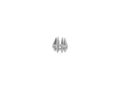 Chatón De Espejo 8 Garras Para Piedra Redonda De 3 mm, Oro Blanco 18k Pd 12,5. Ref. 01208 - Imagen Estandar - 2