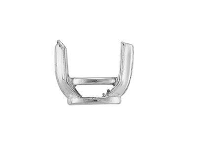 Engaste De 2 Puntas Para Lanzadera De 5,55 X 2,90 mm, Oro Blanco De 18k Pd6. Ref. 02115 - Imagen Estandar - 1