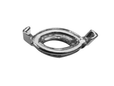 Bisel 2 Garras Para Piedra Marquesade 6,80 X 3,50 mm, Oro Gris 18k Pd 6. Ref. 02115 - Imagen Estandar - 2