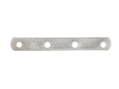 Separador De Barra De 4 Agujeros 18 Mm, Oro Blanco 18k. N 4
