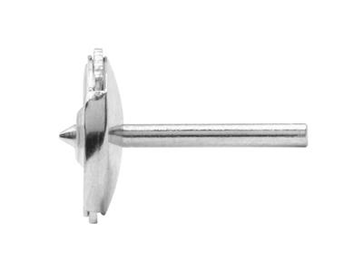 Sistema De Cierre Altor Para Pendientes, 6 mm, Oro Gris De 18k Pd13.ref. Alt02, La Pieza - Imagen Estandar - 3