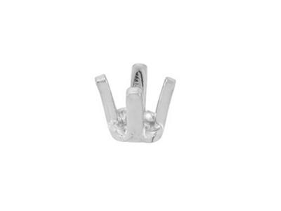 Engaste De 4 Garras Para Piedra Redonda De 3,4 mm, Oro Gris De 18k Pd 12,5. Ref.01292 - Imagen Estandar - 1
