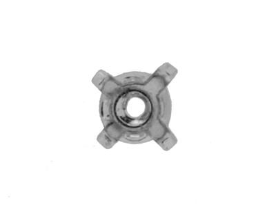 Engaste De 4 Garras Para Piedra Redonda De 3,4 mm, Oro Gris De 18k Pd 12,5. Ref.01292 - Imagen Estandar - 2