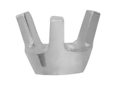 Chatón De 3 Puntas Para Piedra Redonda De 1,7 mm, Oro Gris De 18k Con 12% De Paladio. Ref.01514 - Imagen Estandar - 2