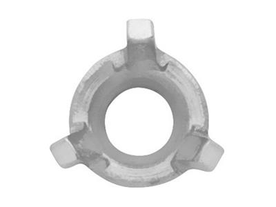 Chatón De 3 Puntas Para Piedra Redonda De 1,7 mm, Oro Gris De 18k Con 12% De Paladio. Ref.01514 - Imagen Estandar - 3