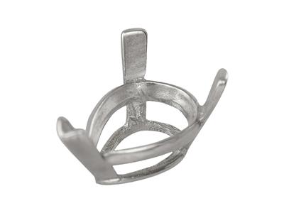 Engaste De 3 Puntas Para Piedra En Forma De Pera 11 X 8 Mm, Oro Blancode 18 Quilates Pd13. Ref. 04823 - Imagen Estandar - 1