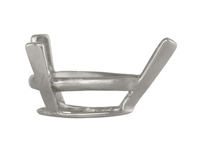 Engaste De 3 Puntas Para Piedra En Forma De Pera 11 X 8 Mm, Oro Blancode 18 Quilates Pd13. Ref. 04823 - Imagen Estandar - 2