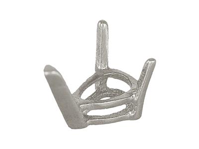 Engaste De 3 Puntas Para Piedra En Forma De Pera De 4 X 2,50 Mm, Oro Blanco De 18 Quilates Pd13. Ref. 048 - Imagen Estandar - 1