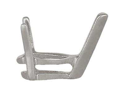 Engaste De 3 Puntas Para Piedra En Forma De Pera De 4 X 2,50 Mm, Oro Blanco De 18 Quilates Pd13. Ref. 048 - Imagen Estandar - 2
