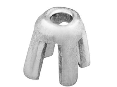 Engaste De 4 Puntas Para Piedra Redonda De 4,3 mm, Oro Gris De 18 Quilates Pd 12,5. Ref. 01291 - Imagen Estandar - 2