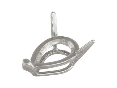 Engaste De 3 Puntas Para Piedra En Forma De Pera De 6 X 4,50 Mm, Oro Gris De 18 Kt Pd13. Ref. 04823 - Imagen Estandar - 1