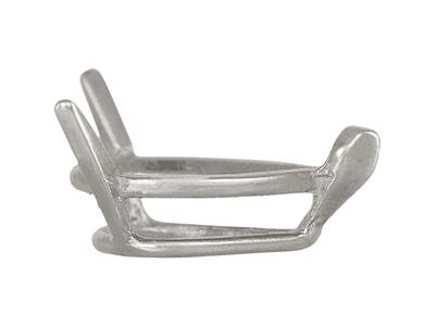 Engaste De 3 Puntas Para Piedra En Forma De Pera De 6 X 4,50 Mm, Oro Gris De 18 Kt Pd13. Ref. 04823 - Imagen Estandar - 2