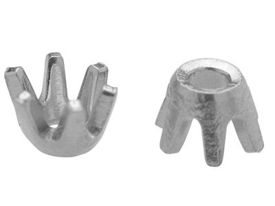 Engaste De 6 Garras Para Piedra Redonda De 3,9 Mm, Oro Gris De 18 Quilates Pd 12,5. Ref. Ref. 01007 - Imagen Estandar - 3