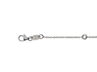 Pulsera Redonda Para Engastar De Malla For\at, Para 5 Piedras De 1,90 mm, 17,5+1cm, Oro Gris Rodiado De 1 - Imagen Estandar - 3